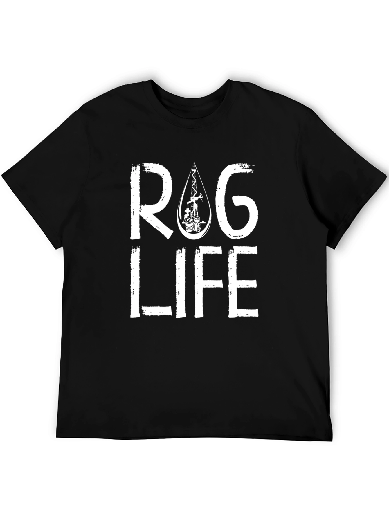 RAG Life Graphic Print Black T-Shirt Casual Wear