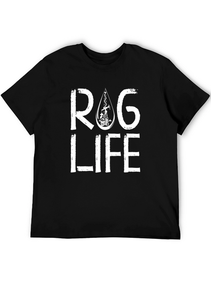 RAG Life Graphic Print Black T-Shirt Casual Wear