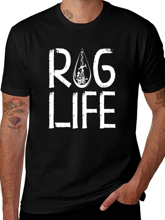 RAG Life Graphic Print Black T-Shirt Casual Wear