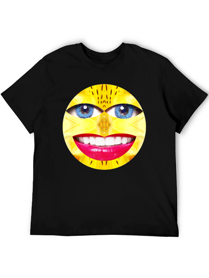 Surreal Face Graphic Black T-Shirt