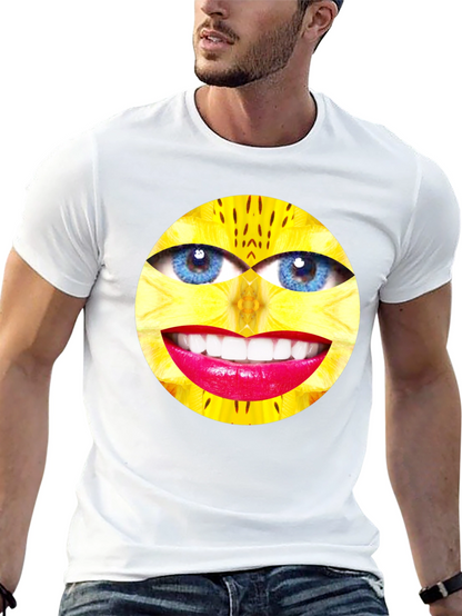 Surreal Face Graphic Black T-Shirt