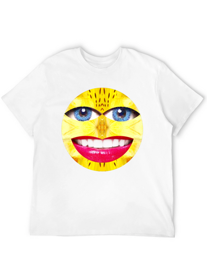 Surreal Face Graphic Black T-Shirt