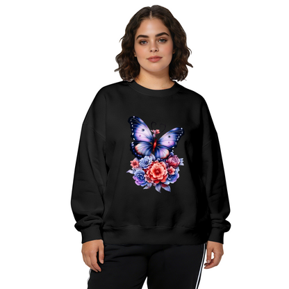 Minimal BOOS Brand Letter Print Crewneck Sweatshirt