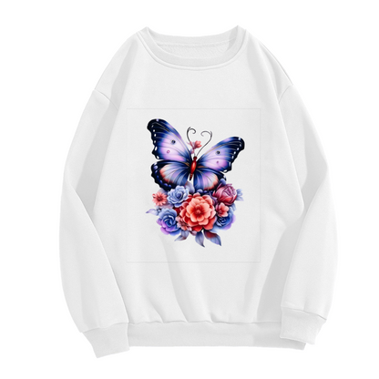 Minimal BOOS Brand Letter Print Crewneck Sweatshirt