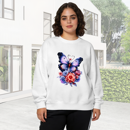 Minimal BOOS Brand Letter Print Crewneck Sweatshirt