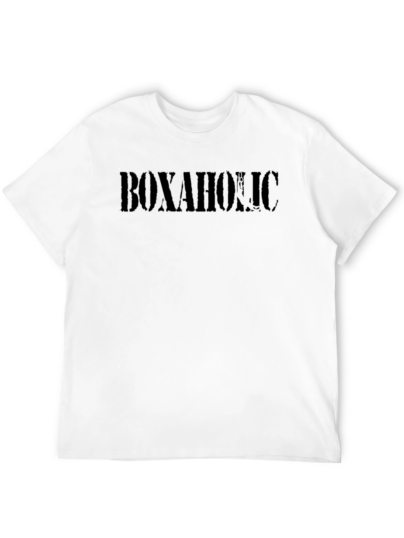 Boxaholic Graphic T-Shirt - Black Crew Neck Tee