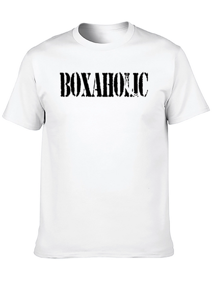 Boxaholic Graphic T-Shirt - Black Crew Neck Tee