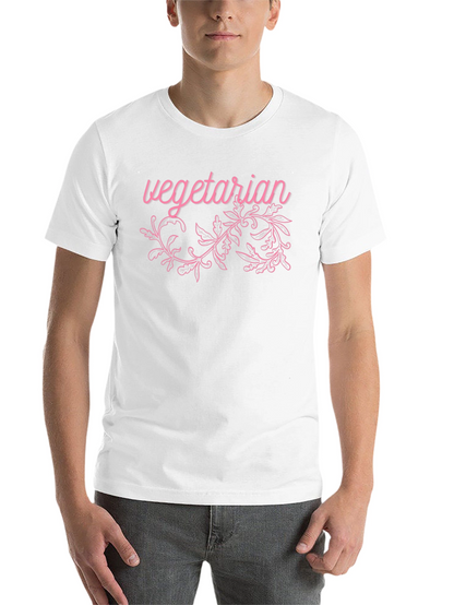 Vegetarian Graphic Print Black T-Shirt