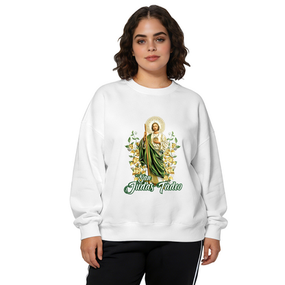 San Judas Tadeo Religious Saint Graphic Crewneck Sweatshirt