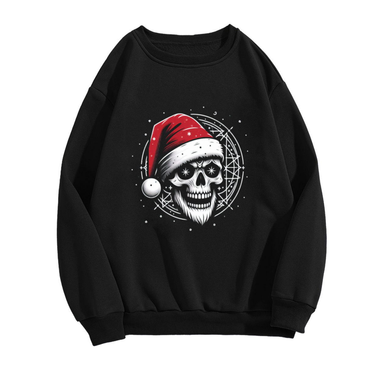Gothic Santa Skull Dark Christmas Crewneck Sweatshirt