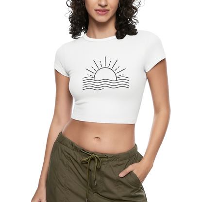 Y2K Cherry Lips Bold Red Graphic Crop Tee