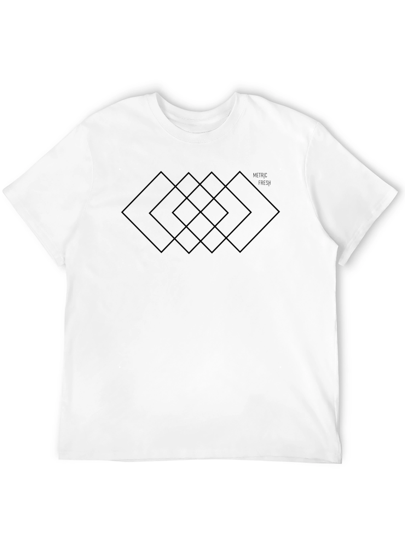 Modern Geometric Black T-Shirt