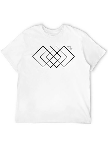 Modern Geometric Black T-Shirt