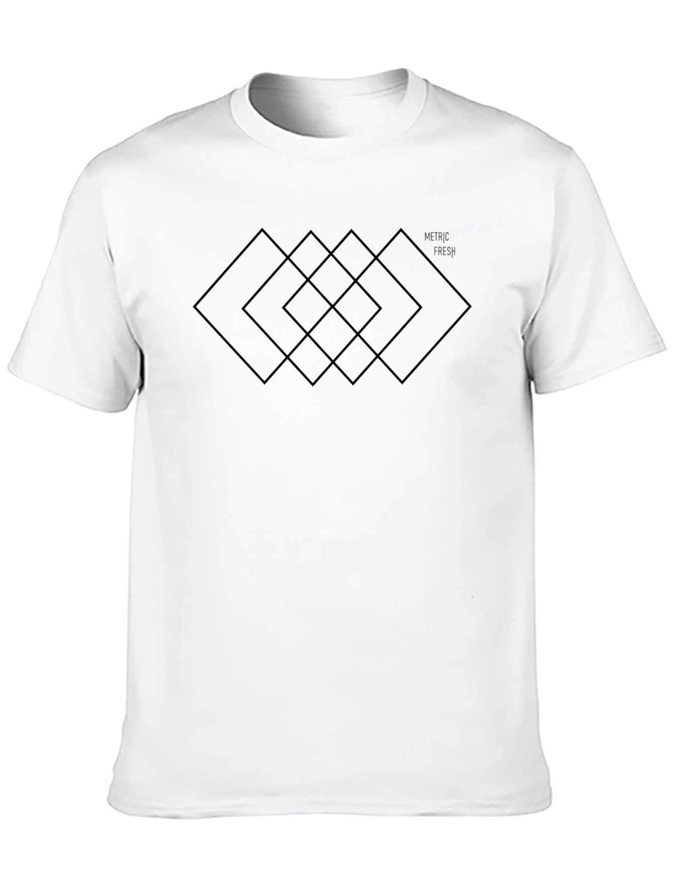 Modern Geometric Black T-Shirt