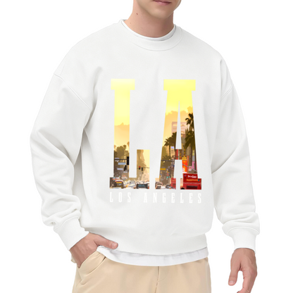 Los Angeles LA City Scenery Retro Graphic Crewneck Sweatshirt