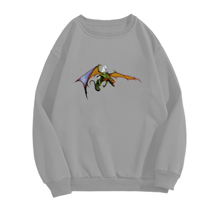 Epic Dragon Rider Fantasy Art Crew Neck Sweatshirt
