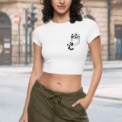 Don¡¯t Be Jealous Black Queen 60s Retro Gold Print Crop Top