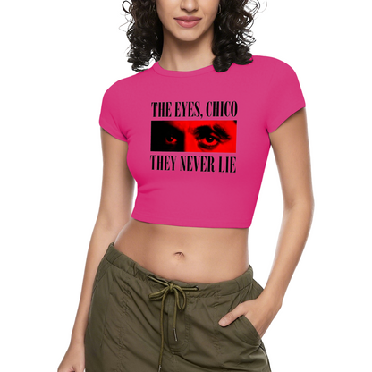 Scarface Classic Quote The Eyes Chico White Crop Tee ¨C Retro Movie Fan Top 12.