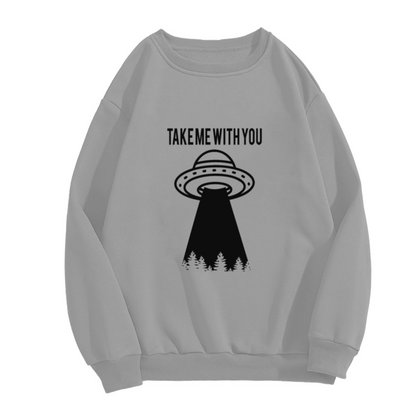 French Horn Heartbeat Music Lover Instrument Graphic Crewneck Sweatshirt