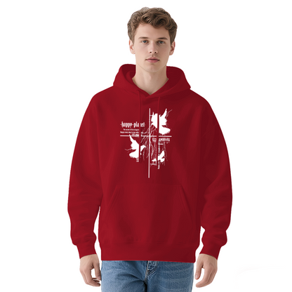 Happy Planet Dove Cross Gothic Graphic Hoodie