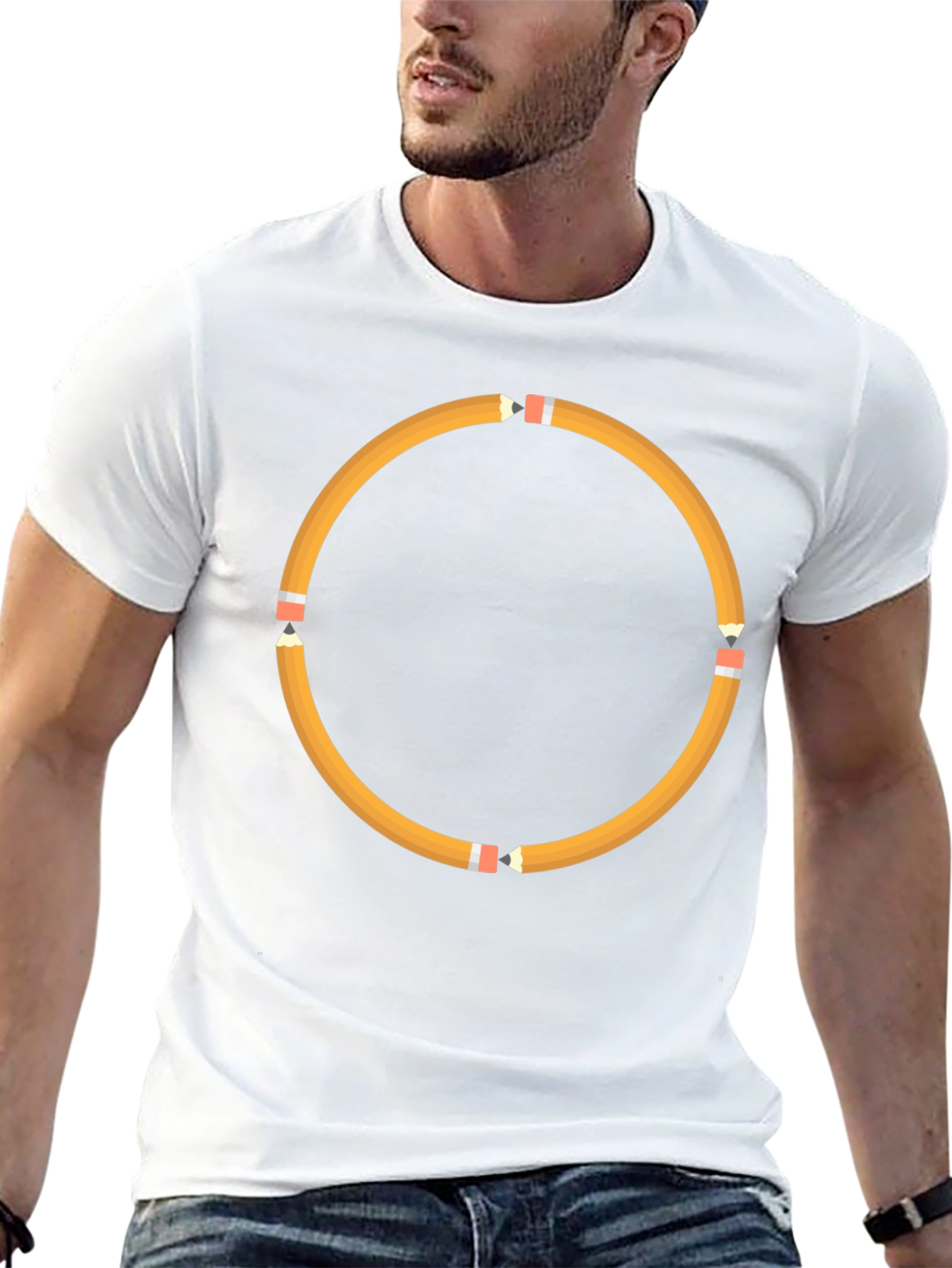 Pencil Circle Black T-Shirt