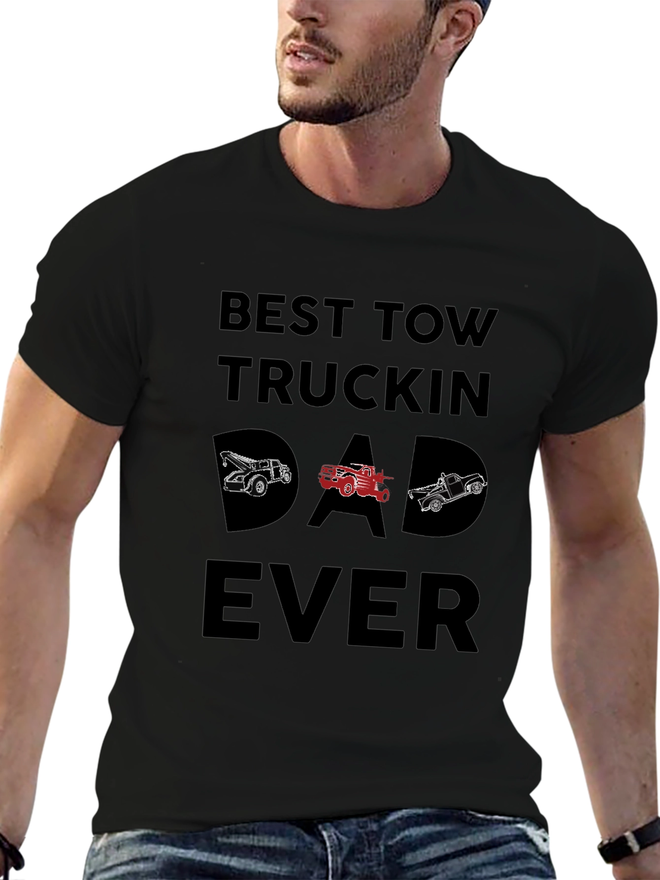 Best Tow Truckin Dad Ever Graphic T-Shirt