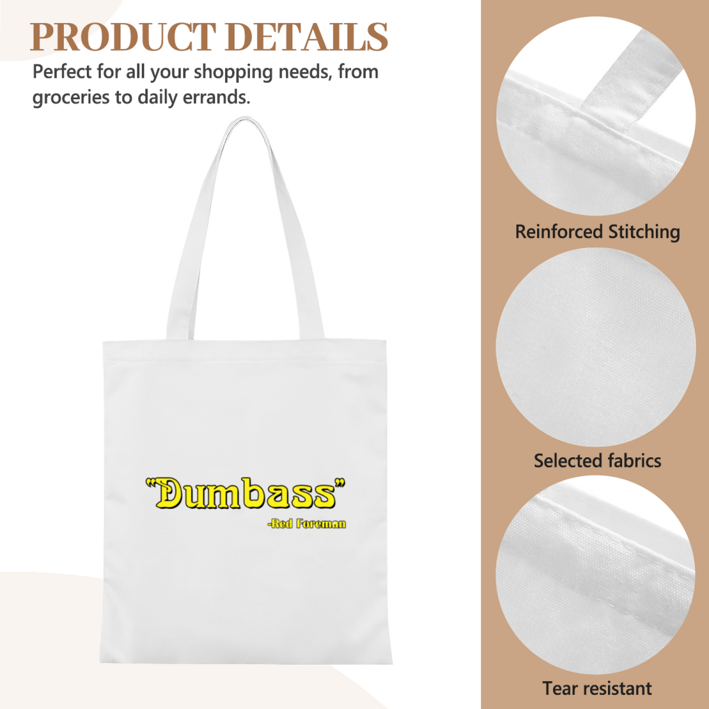 Floating Vinyl Record Music Notes Canvas Tote | Vintage Music Lover Soft Handbag