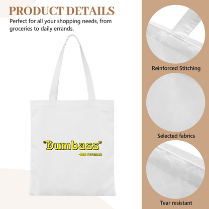 Floating Vinyl Record Music Notes Canvas Tote | Vintage Music Lover Soft Handbag