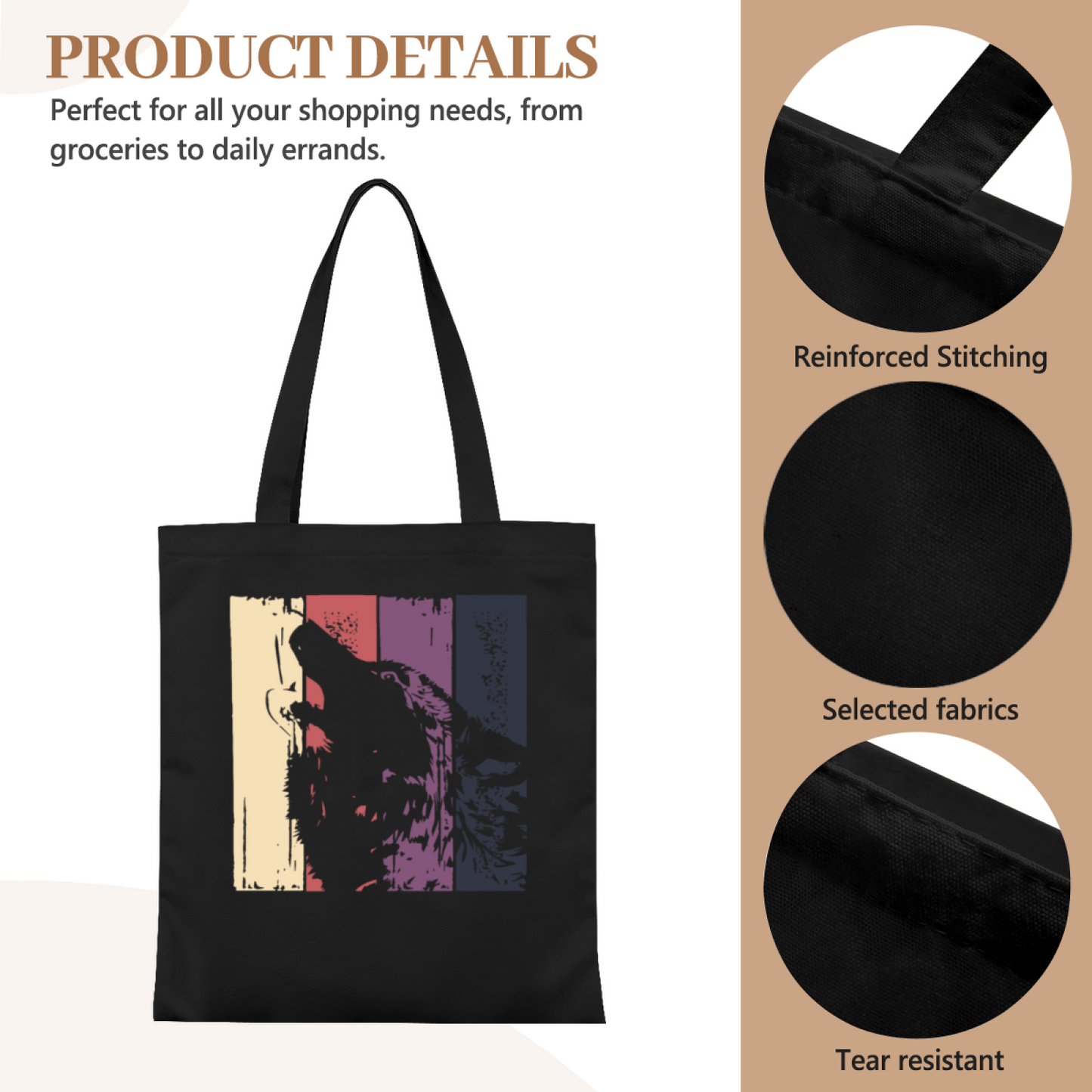 Multi Specialty Medical Hexagon Icon Canvas Tote | All Medical Staff Gift Shoulder Bag