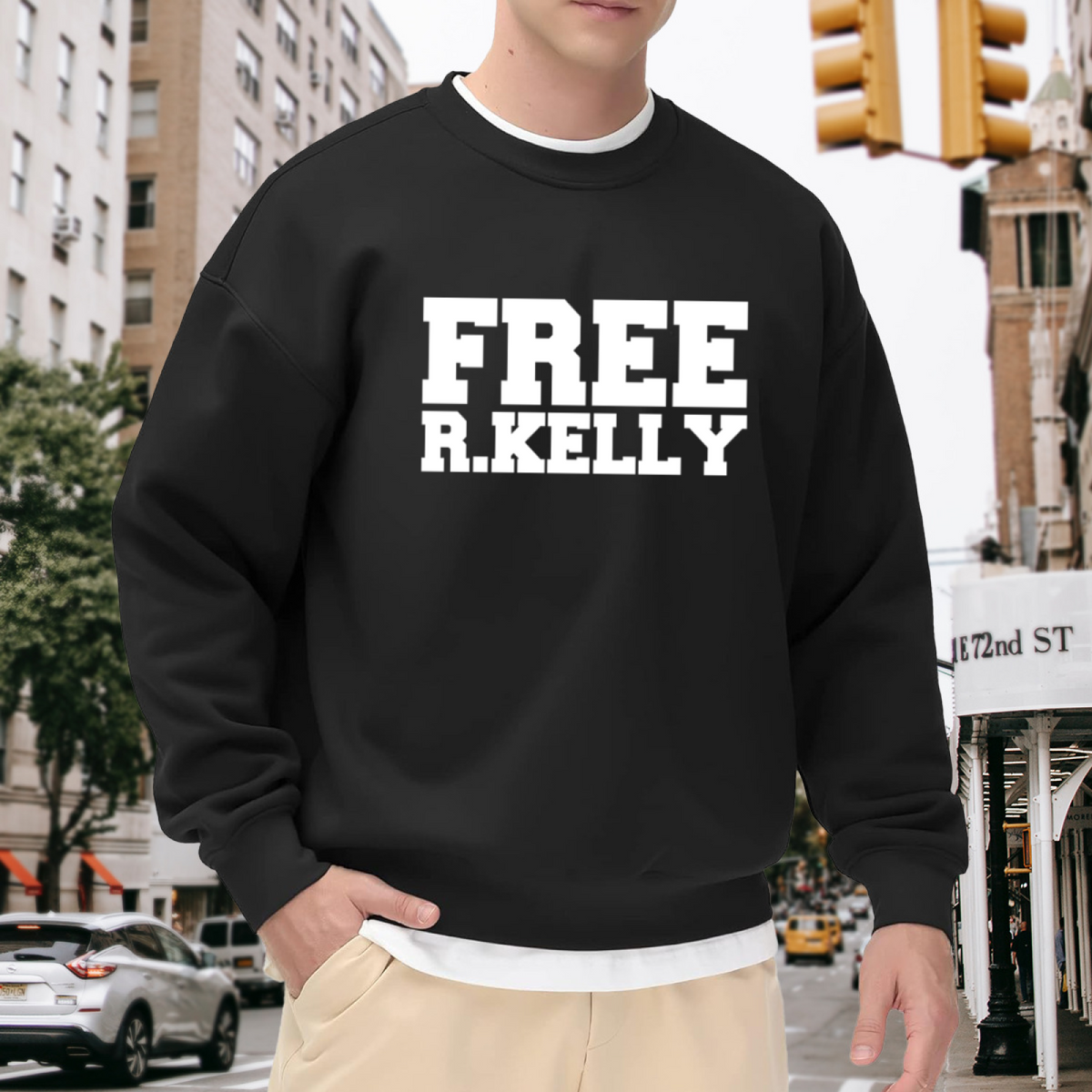 Free R.Kelly Bold Statement Graphic Crewneck Sweatshirt