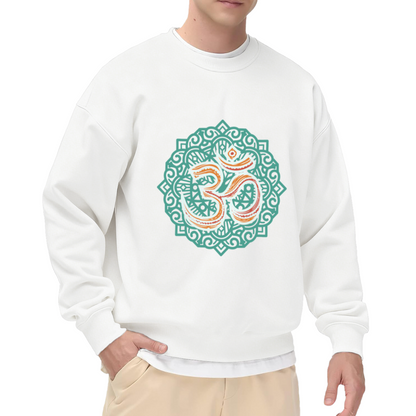 Om Symbol Mandala Spiritual Meditation Yoga Lover Crewneck Sweatshirt
