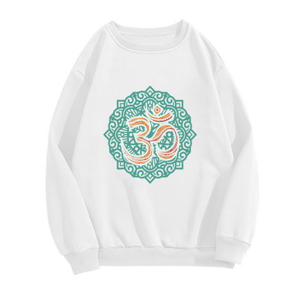 Om Symbol Mandala Spiritual Meditation Yoga Lover Crewneck Sweatshirt