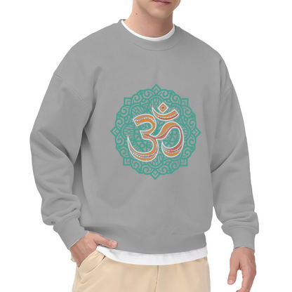 Om Symbol Mandala Spiritual Meditation Yoga Lover Crewneck Sweatshirt