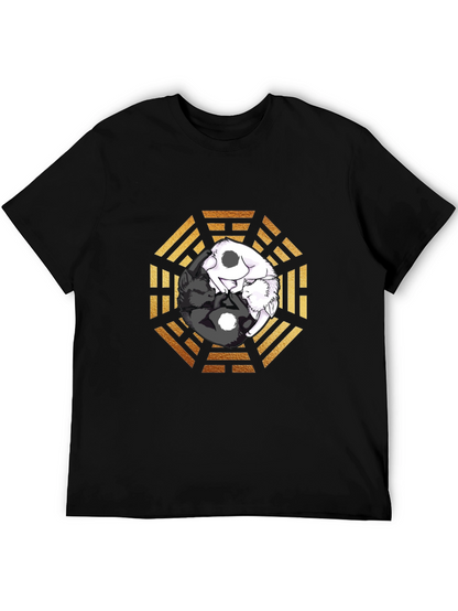 Yin Yang Cats Graphic T-Shirt