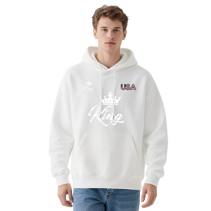 King Crown USA Hip?Hop Fashion Pullover Hoodie