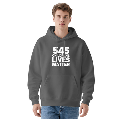 545 Children's Lives Matter Text Print Hoodie, Mens Soft Casual Sweatshirt