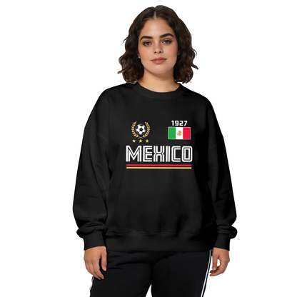 Mexico National Soccer Team 1927 Retro Sport Crewneck Sweatshirt (Black)