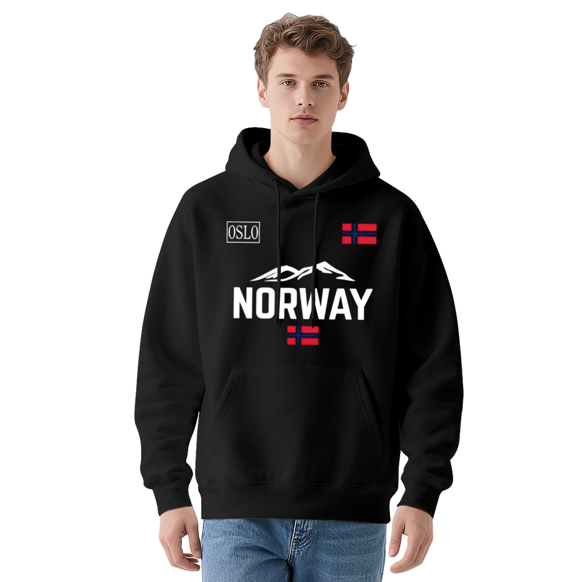 Norway Oslo Mountain National Flag Street Hoodie