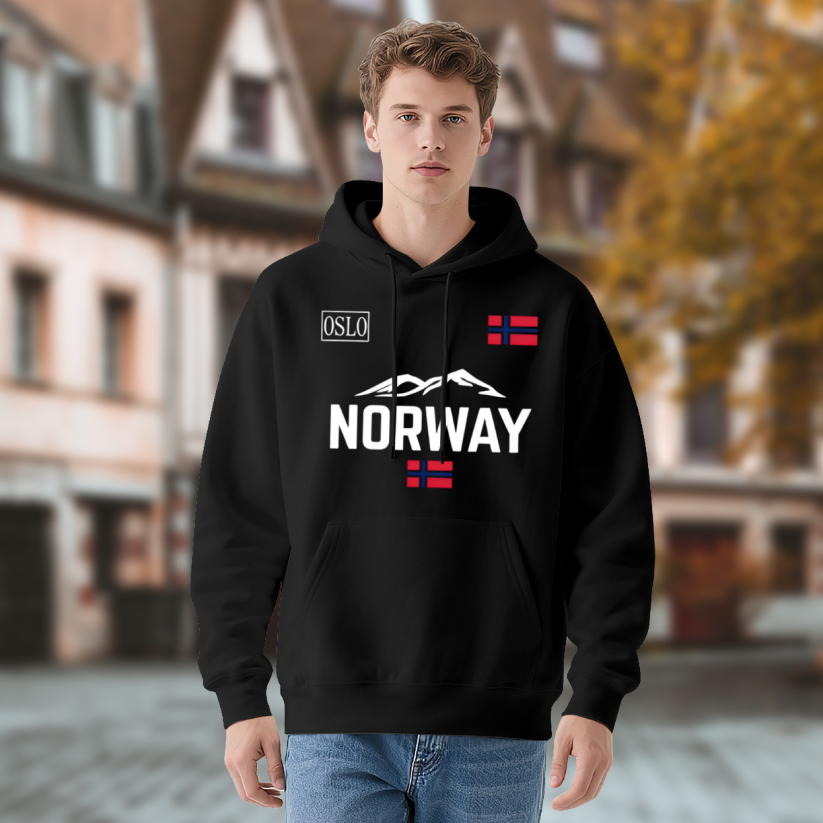 Norway Oslo Mountain National Flag Street Hoodie