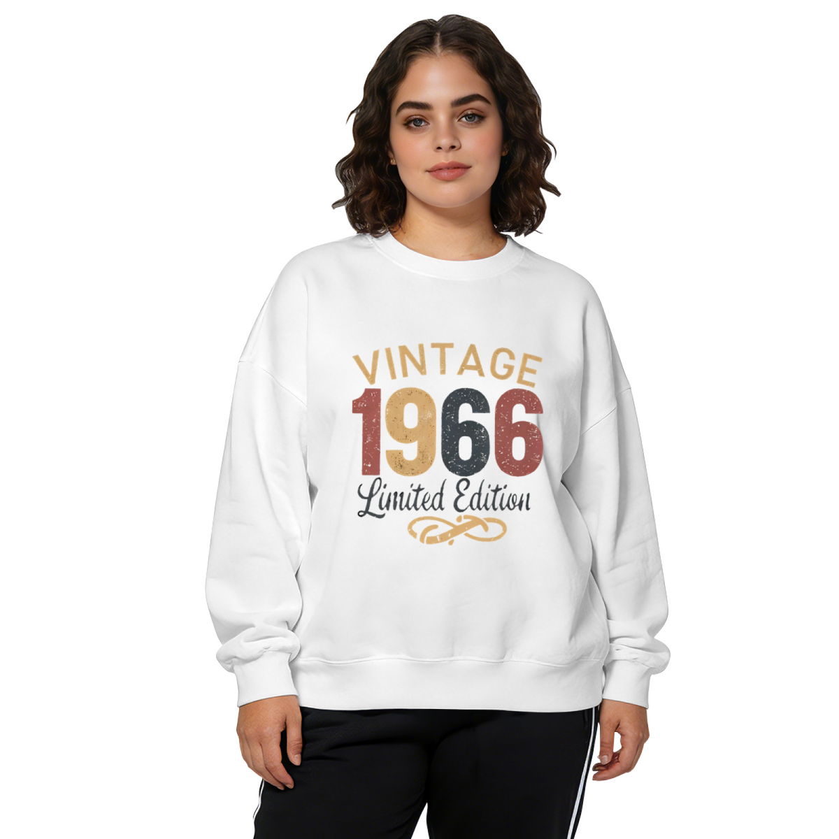 Motorcycle Heartbeat Gear Shift Graphic Black Crewneck Sweatshirt
