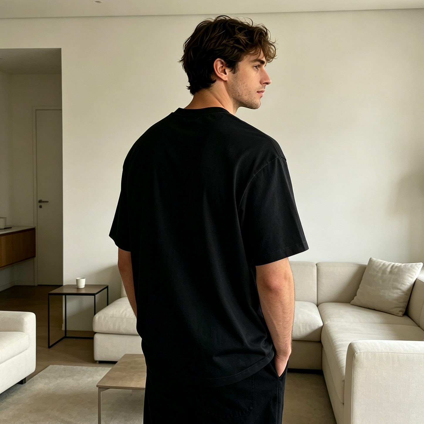 Men's Sailboat Blueprint Graphic T-Shirt