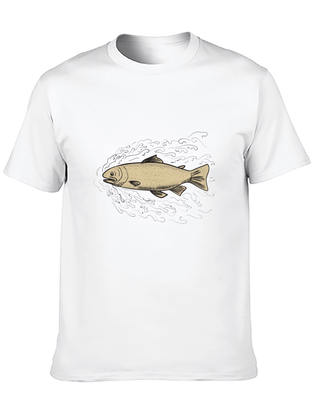 Mens Black Graphic Tee - Fish Design