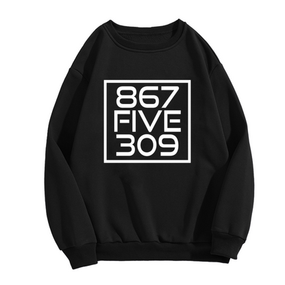 867 Five 309 Retro 80s Music Nostalgia Crewneck Sweatshirt