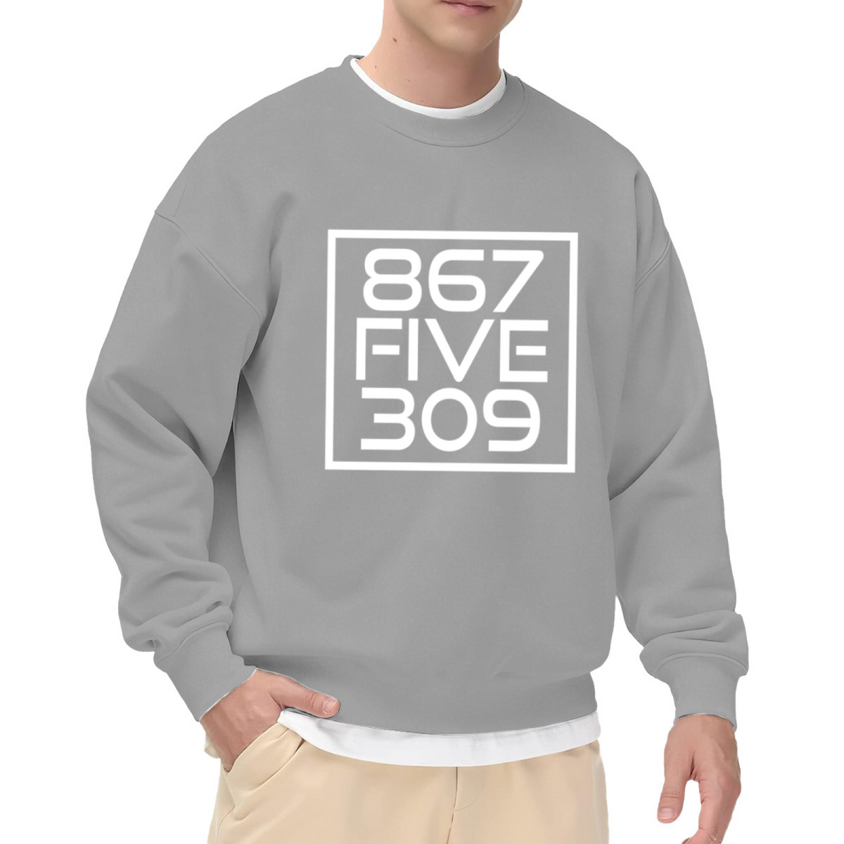 867 Five 309 Retro 80s Music Nostalgia Crewneck Sweatshirt