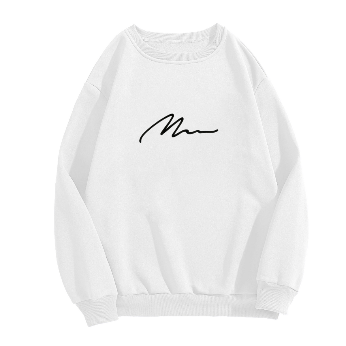 Minimal M Signature Script Crew Neck Sweatshirt