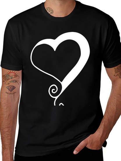 Heart Graphic Black T-Shirt