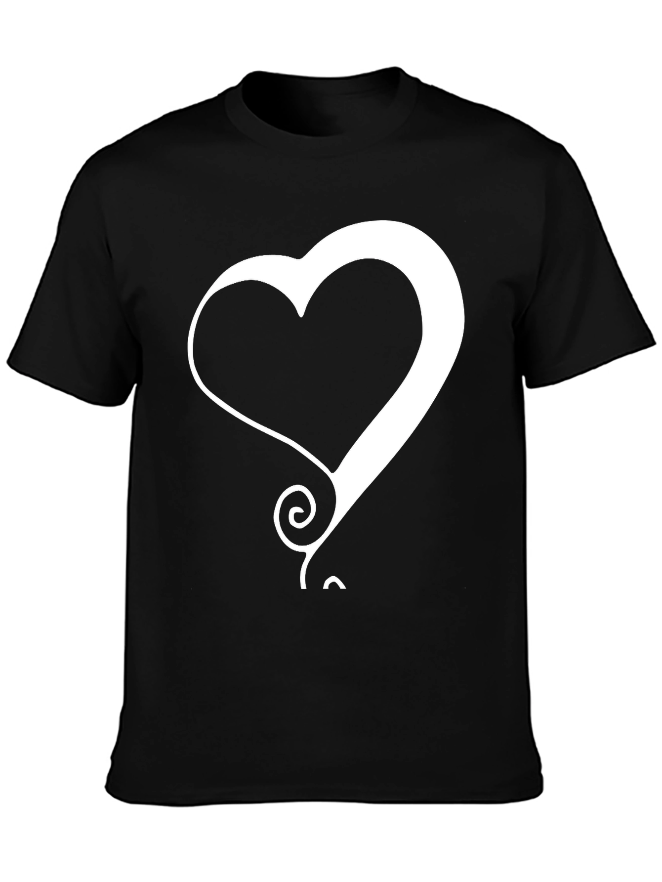 Heart Graphic Black T-Shirt