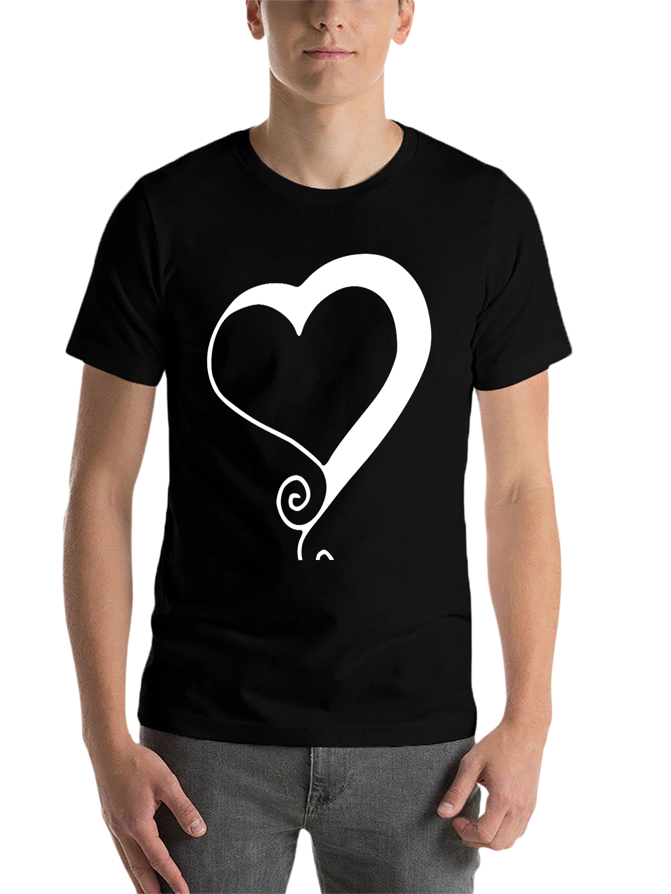 Heart Graphic Black T-Shirt