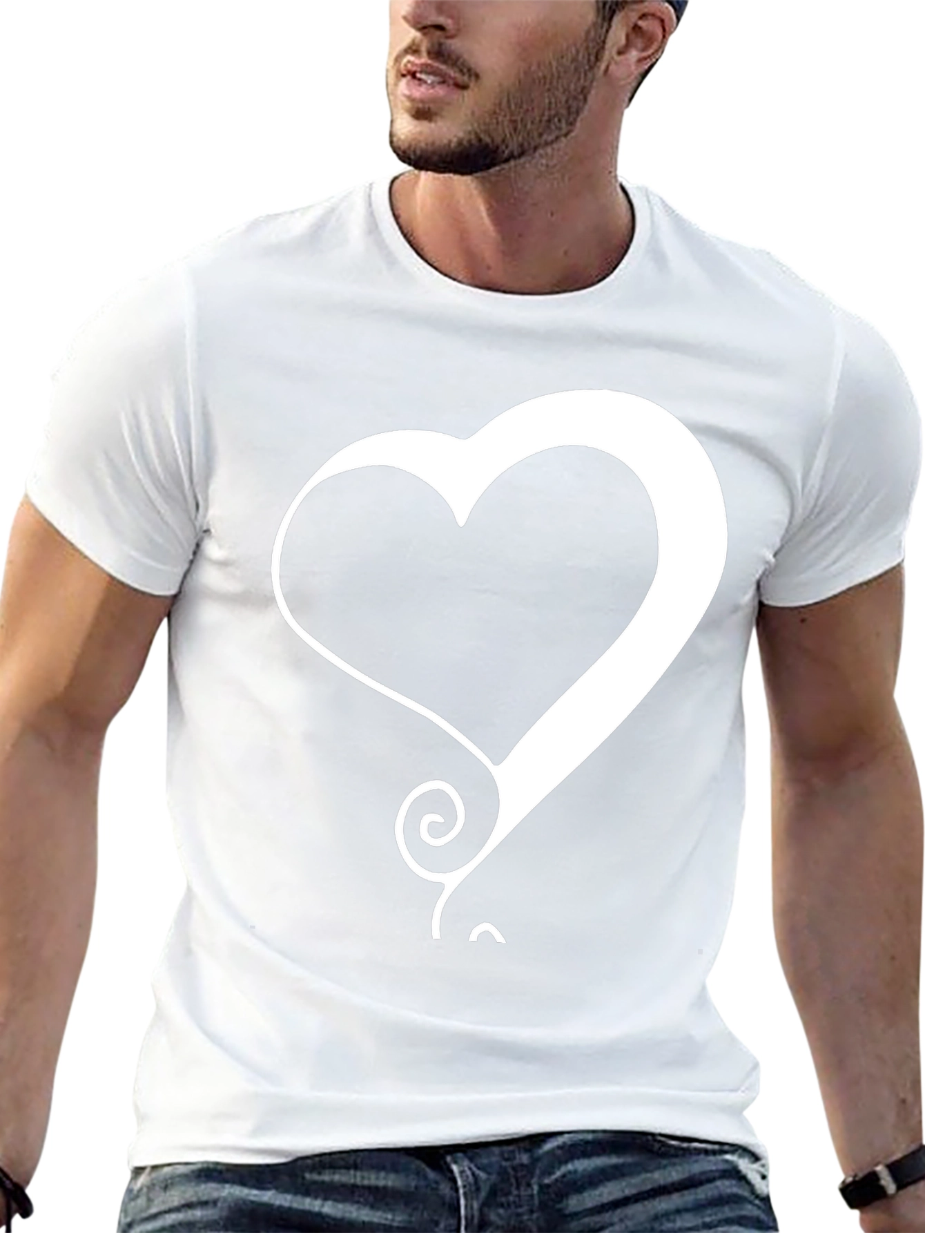 Heart Graphic Black T-Shirt