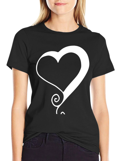 Heart Graphic Black T-Shirt